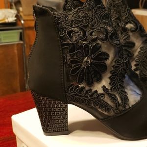 Lace Top Short Boot